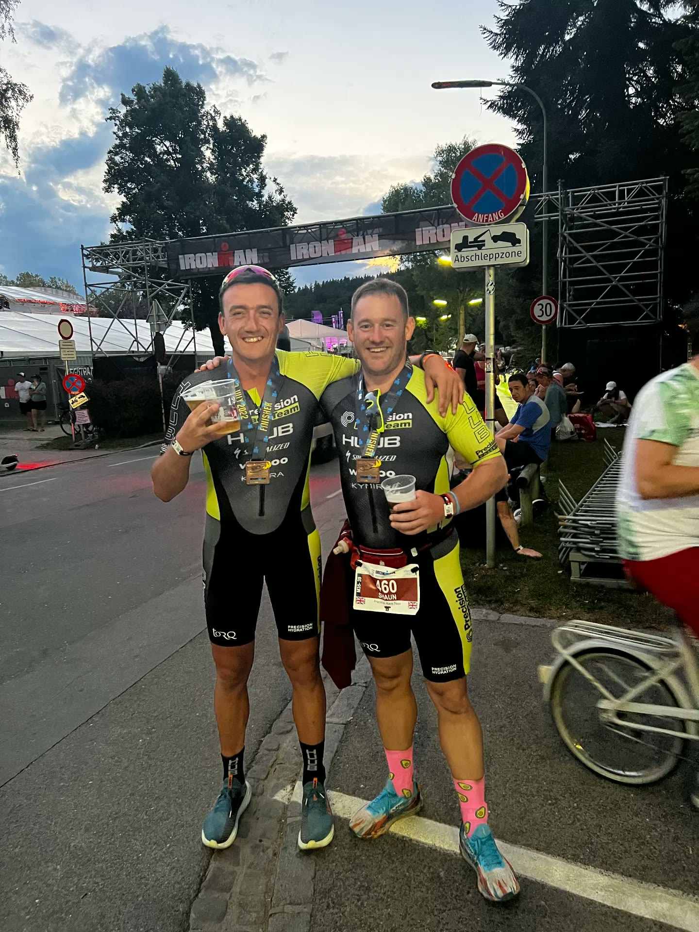 Ironman Austria — pink socks and all.